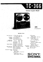 Sony TC-366 - Service Manual 